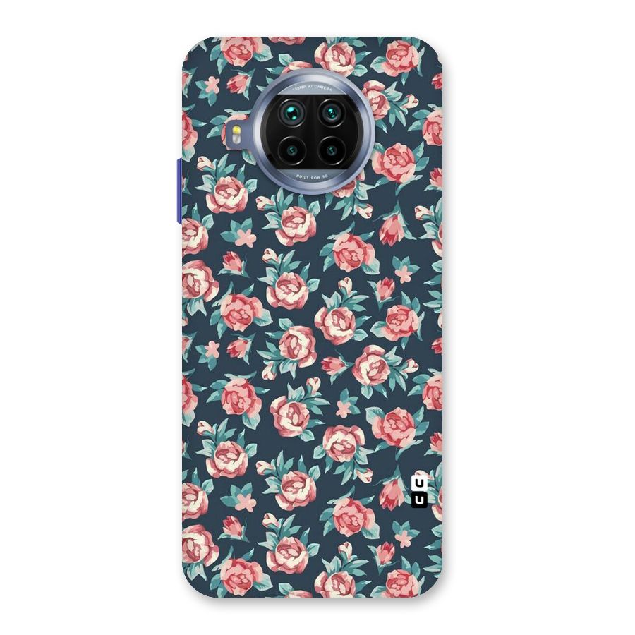 Floral Navy Bloom Back Case for Mi 10i