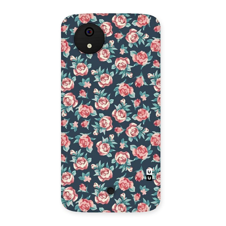 Floral Navy Bloom Back Case for Micromax Canvas A1