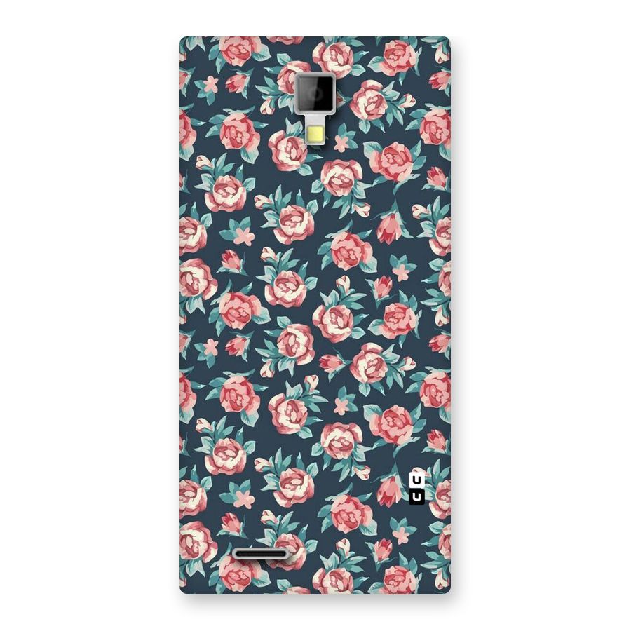 Floral Navy Bloom Back Case for Micromax Canvas Xpress A99