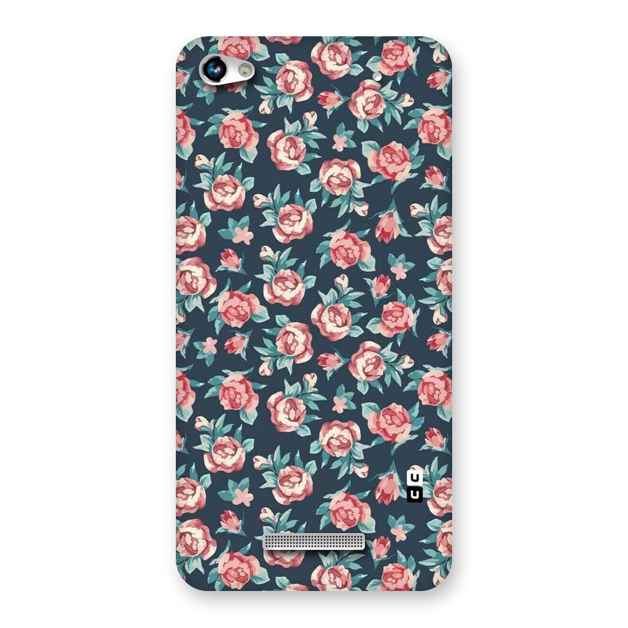 Floral Navy Bloom Back Case for Micromax Hue 2