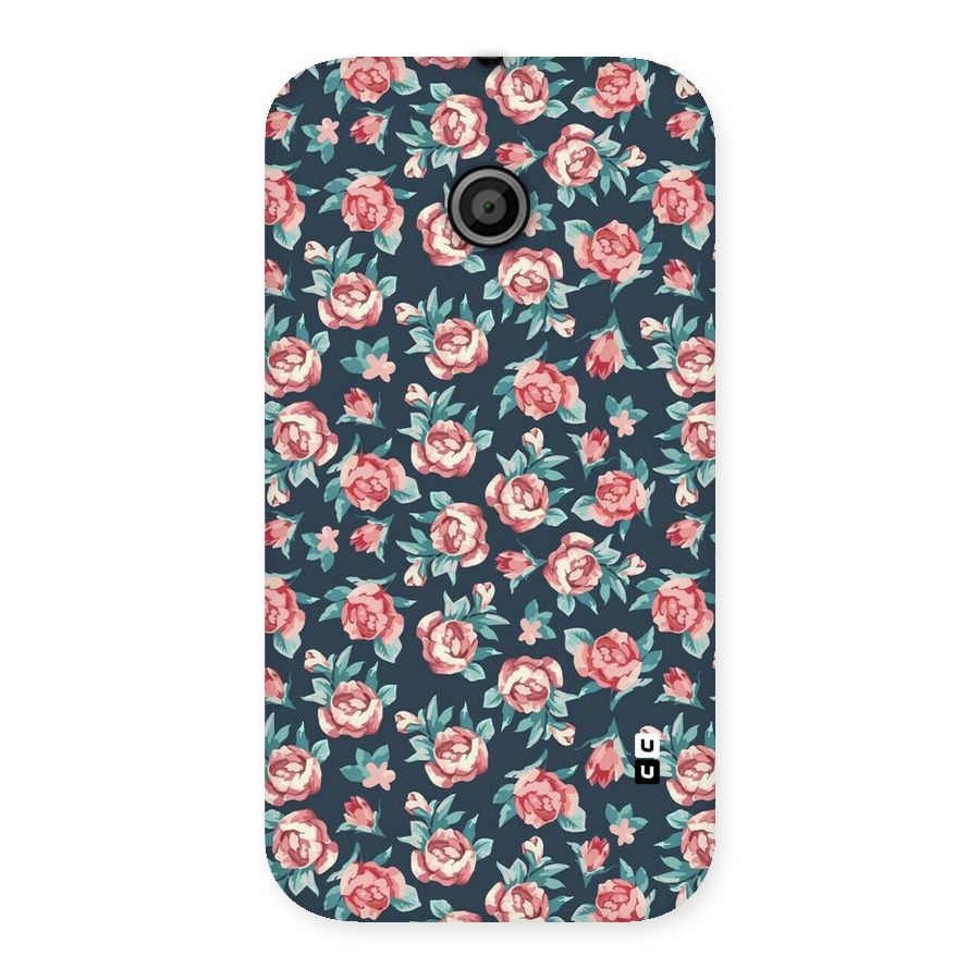 Floral Navy Bloom Back Case for Moto E