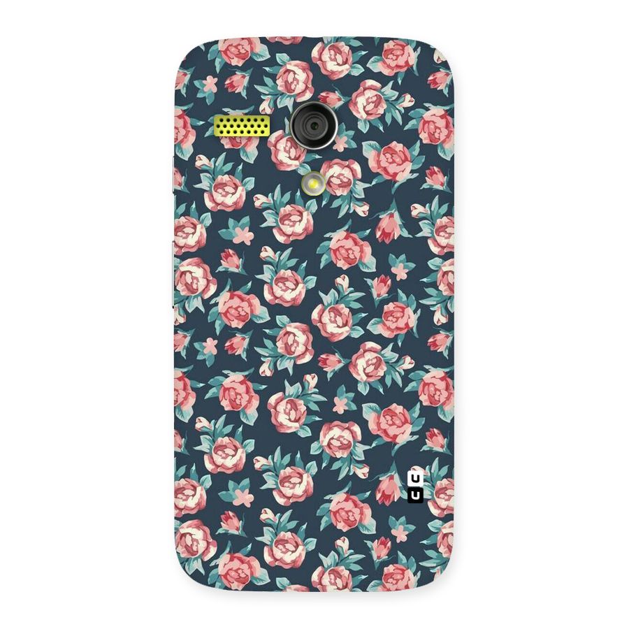 Floral Navy Bloom Back Case for Moto G