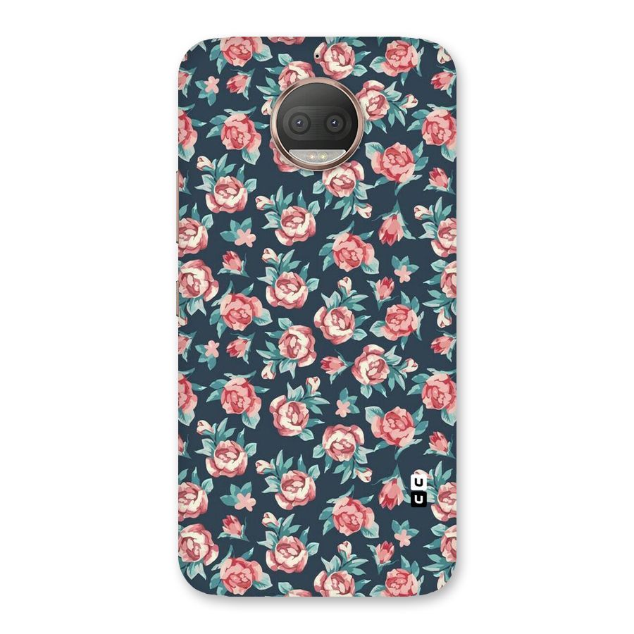 Floral Navy Bloom Back Case for Moto G5s Plus