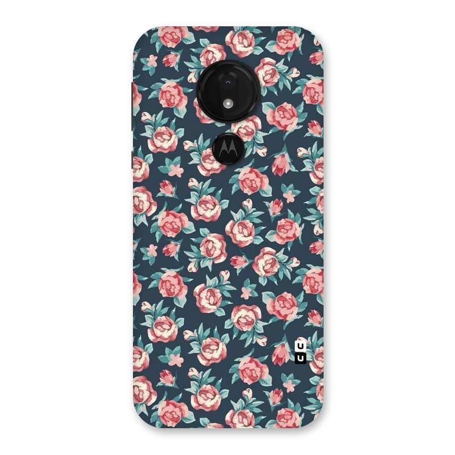 Floral Navy Bloom Back Case for Moto G7 Power