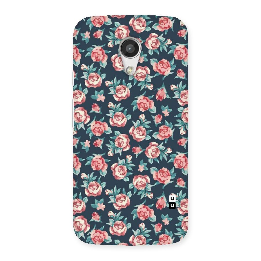 Floral Navy Bloom Back Case for Moto G 2nd Gen