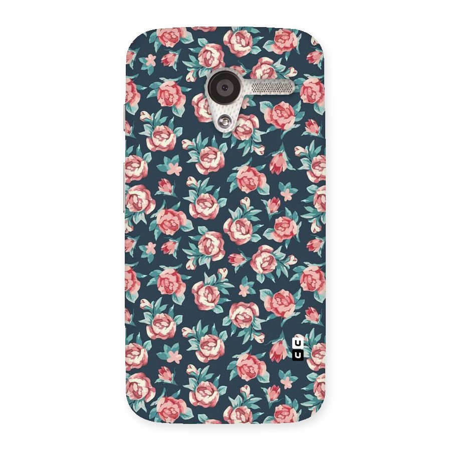 Floral Navy Bloom Back Case for Moto X