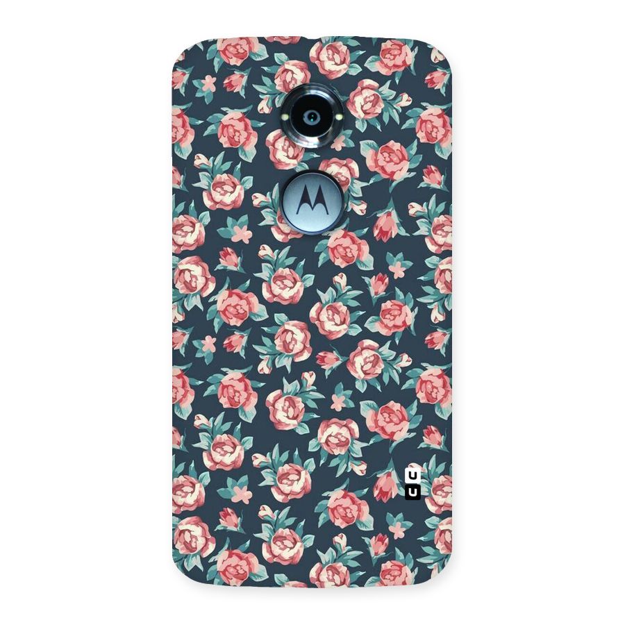 Floral Navy Bloom Back Case for Moto X 2nd Gen