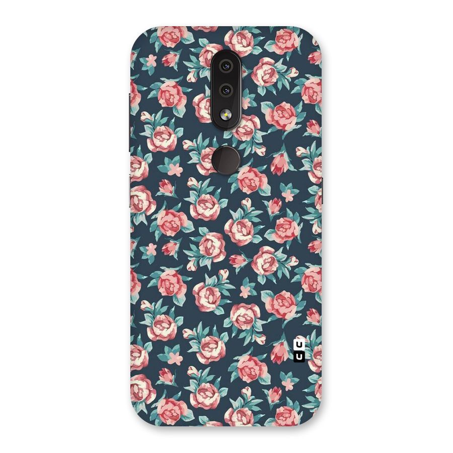 Floral Navy Bloom Back Case for Nokia 4.2