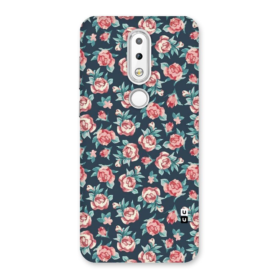 Floral Navy Bloom Back Case for Nokia 6.1 Plus