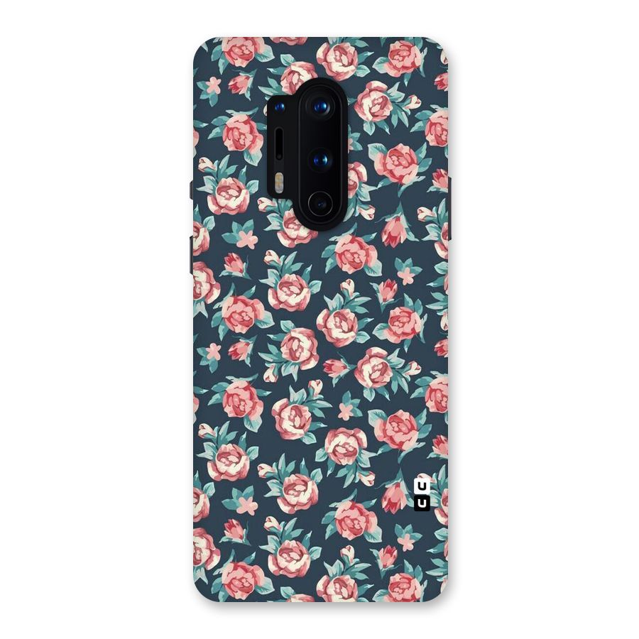 Floral Navy Bloom Back Case for OnePlus 8 Pro