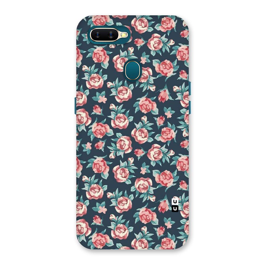 Floral Navy Bloom Back Case for Oppo A11k
