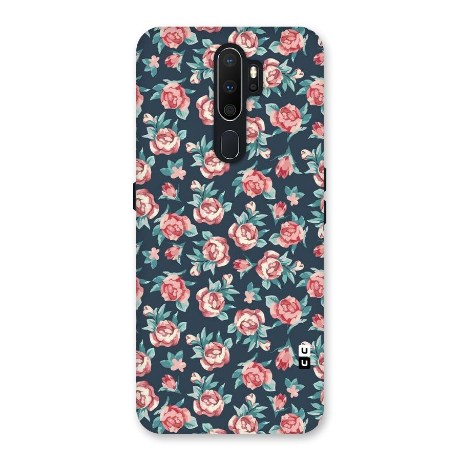 Floral Navy Bloom Back Case for Oppo A5 (2020)
