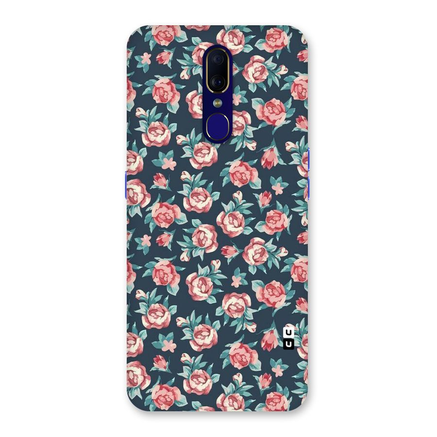 Floral Navy Bloom Back Case for Oppo A9