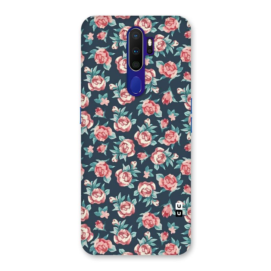 Floral Navy Bloom Back Case for Oppo A9 (2020)