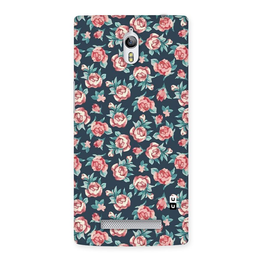 Floral Navy Bloom Back Case for Oppo Find 7