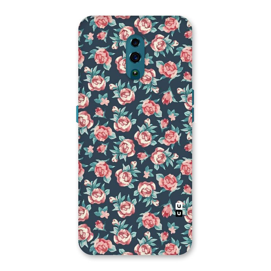 Floral Navy Bloom Back Case for Oppo Reno