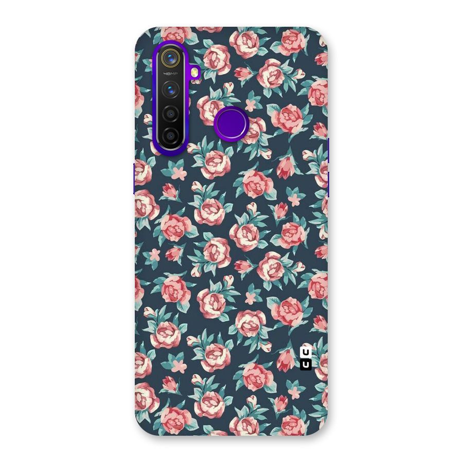 Floral Navy Bloom Back Case for Realme 5 Pro