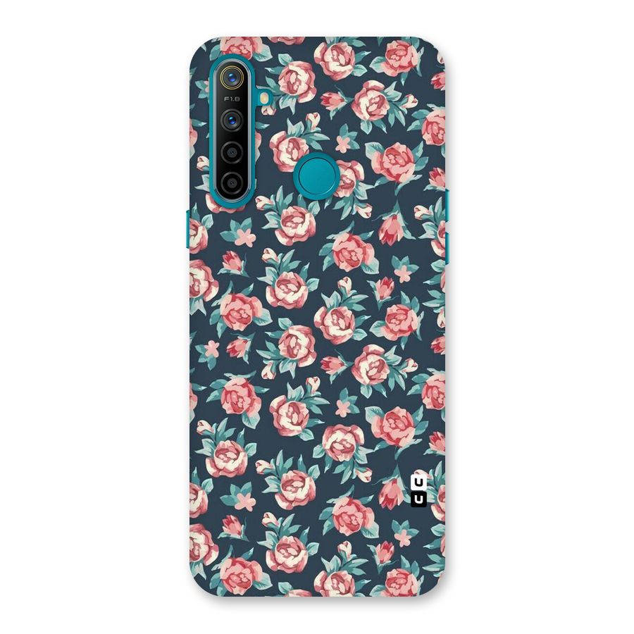 Floral Navy Bloom Back Case for Realme 5i