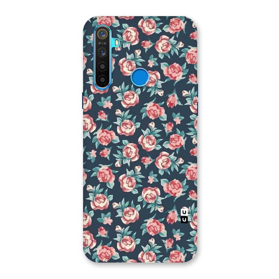 Floral Navy Bloom Back Case for Realme 5s