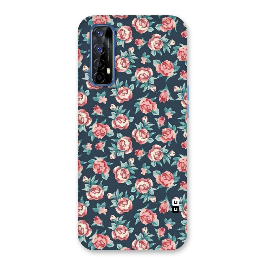 Floral Navy Bloom Back Case for Realme 7