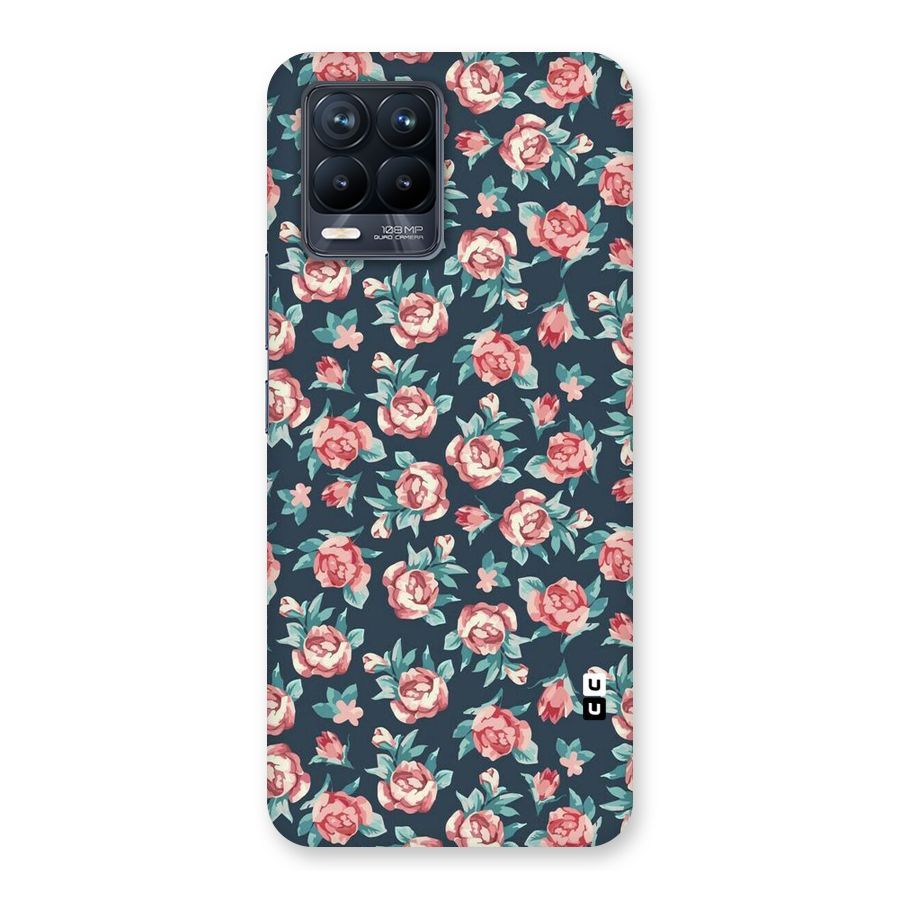 Floral Navy Bloom Back Case for Realme 8 Pro