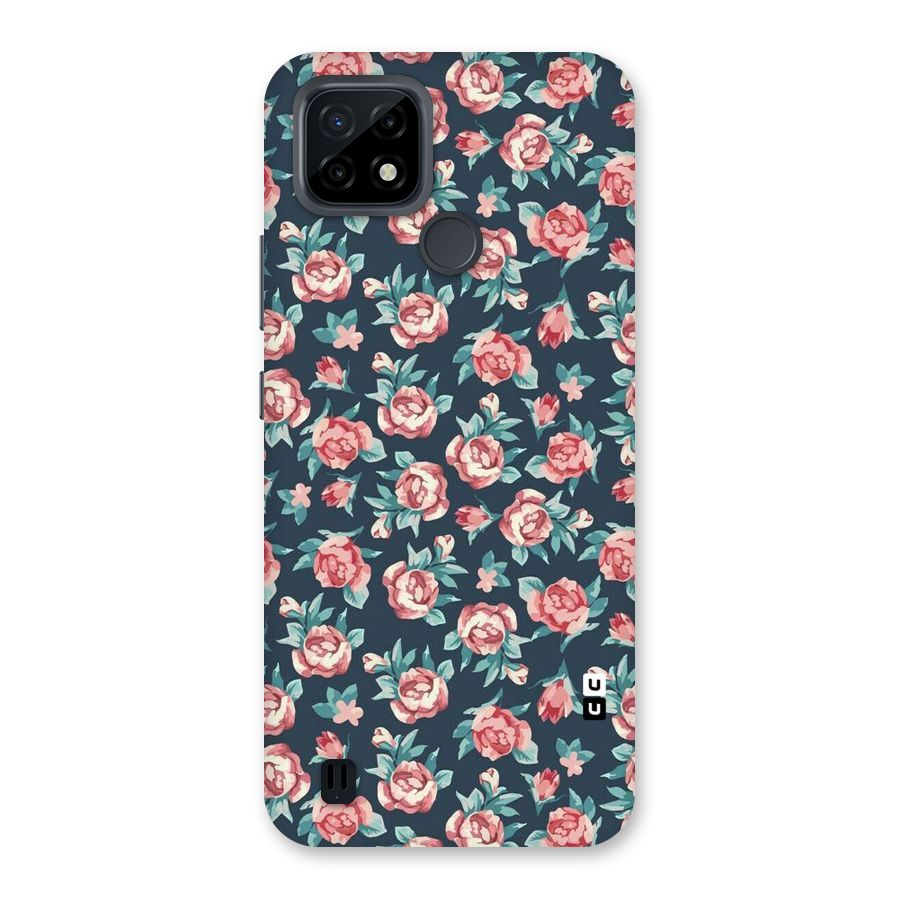 Floral Navy Bloom Back Case for Realme C21