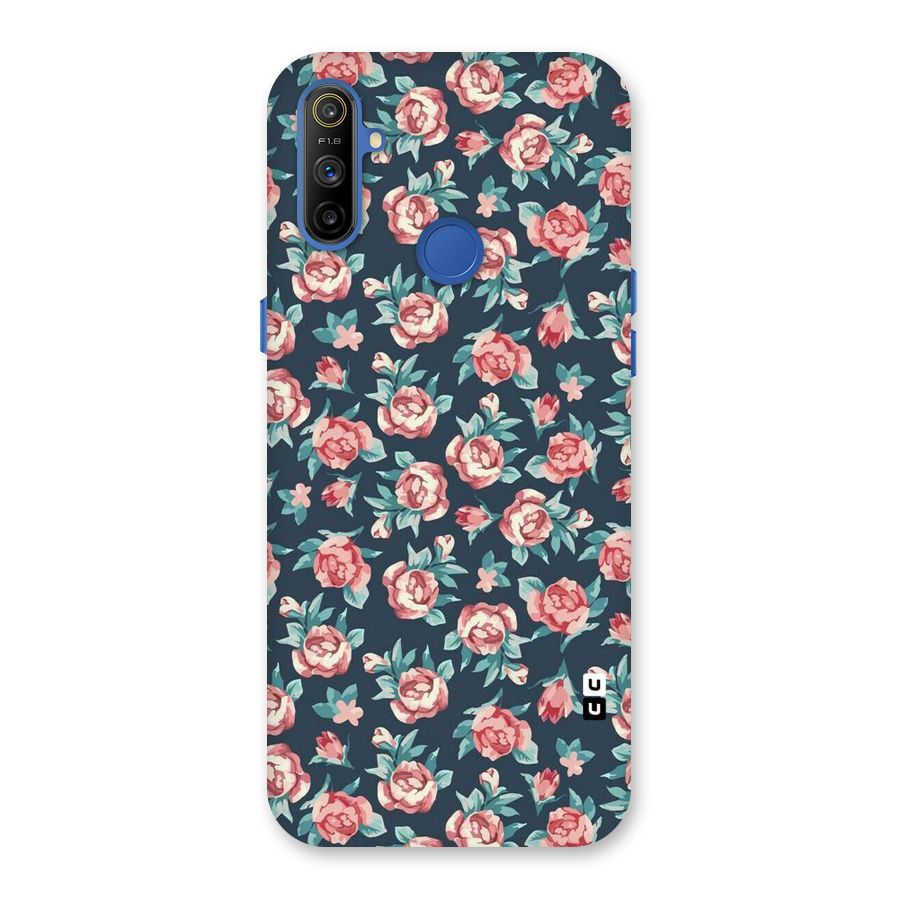 Floral Navy Bloom Back Case for Realme Narzo 10A