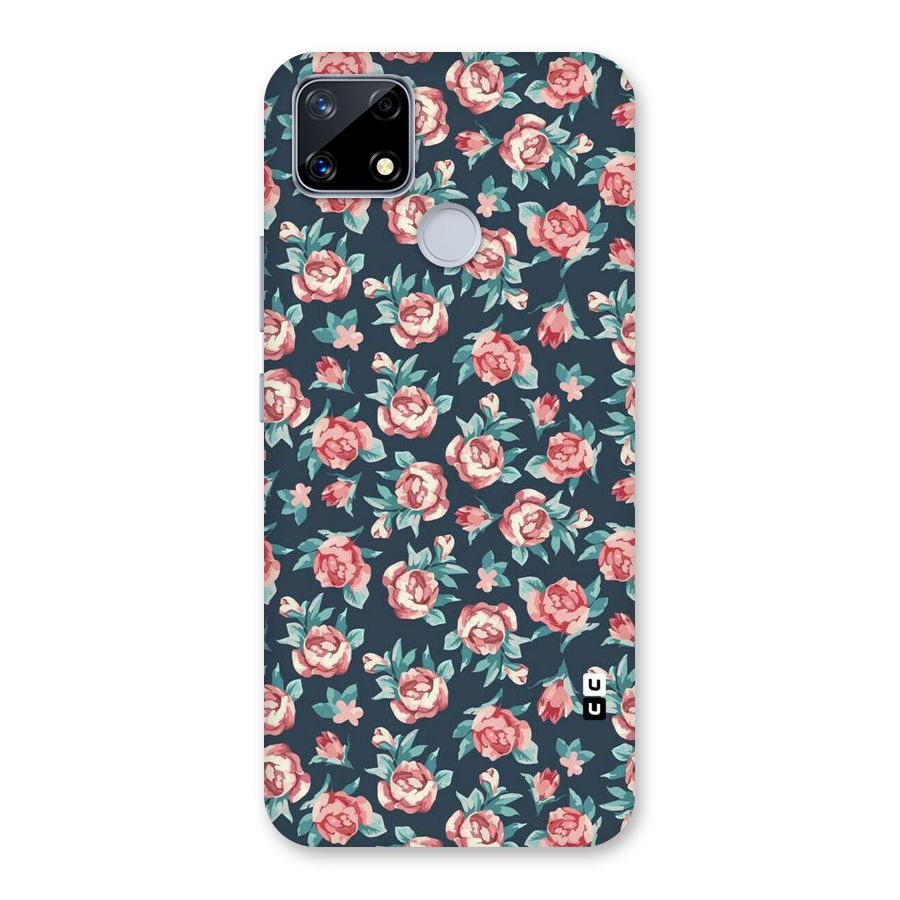 Floral Navy Bloom Back Case for Realme Narzo 20