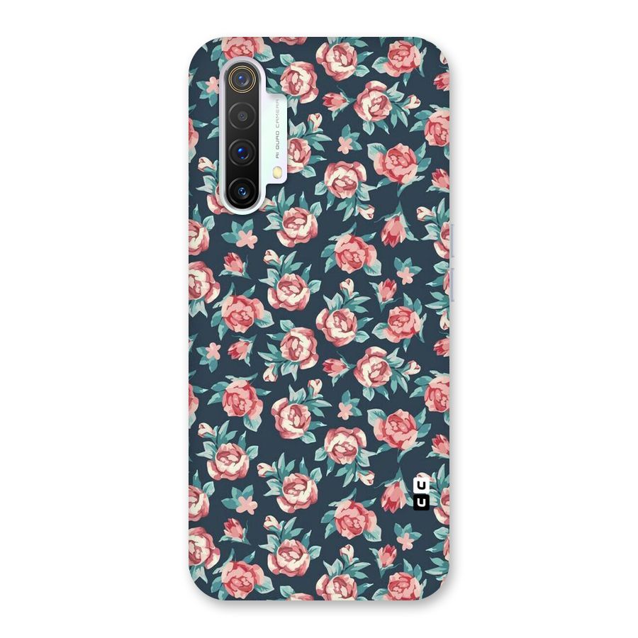 Floral Navy Bloom Back Case for Realme X3 SuperZoom