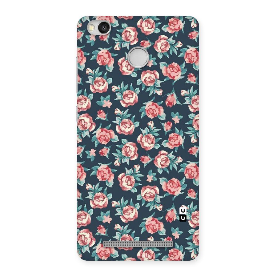 Floral Navy Bloom Back Case for Redmi 3S Prime