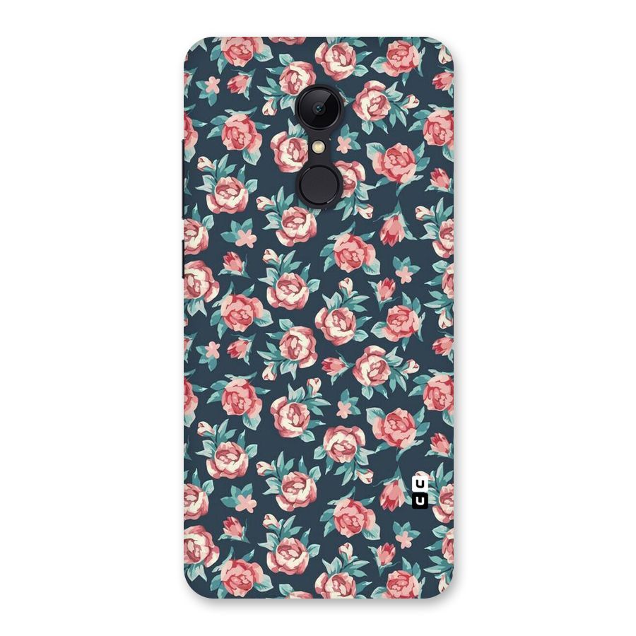 Floral Navy Bloom Back Case for Redmi 5
