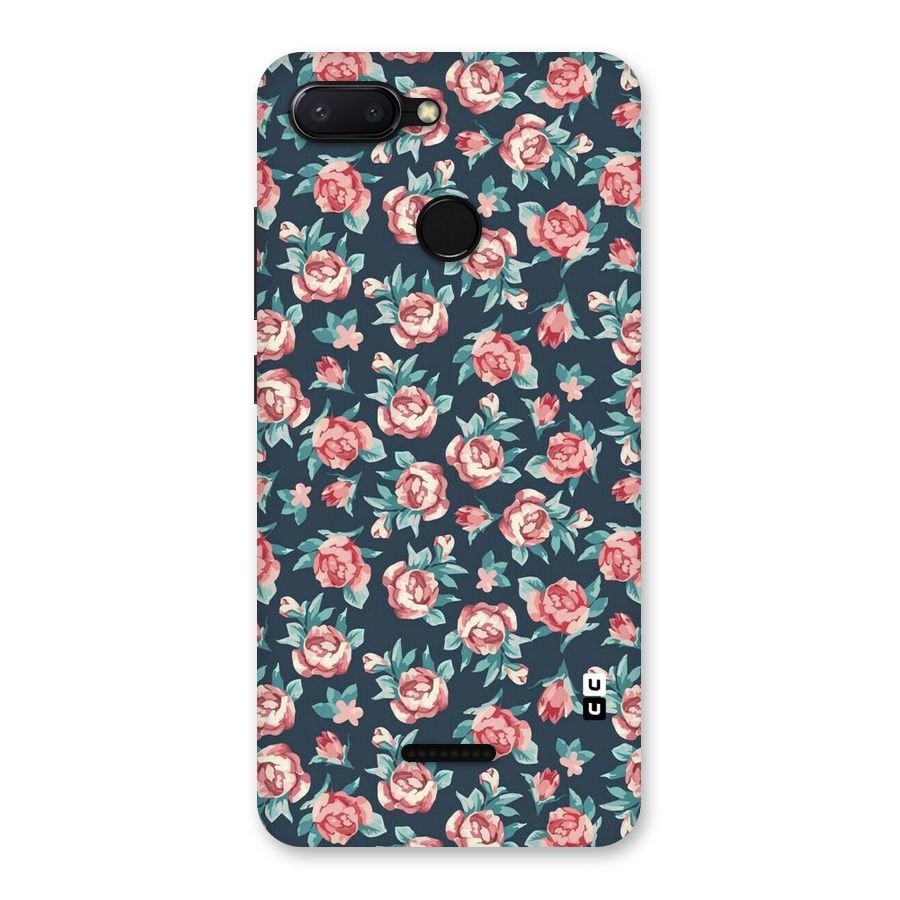 Floral Navy Bloom Back Case for Redmi 6