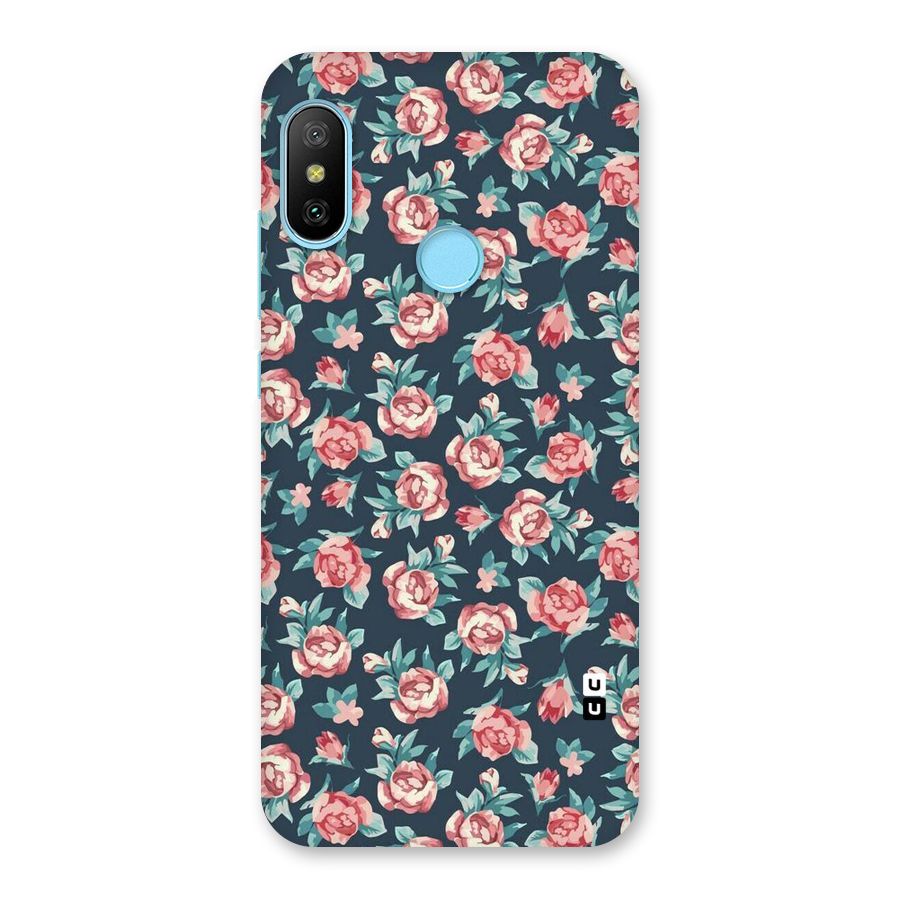 Floral Navy Bloom Back Case for Redmi 6 Pro