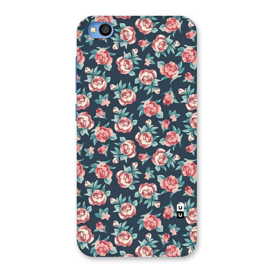 Floral Navy Bloom Back Case for Redmi Go