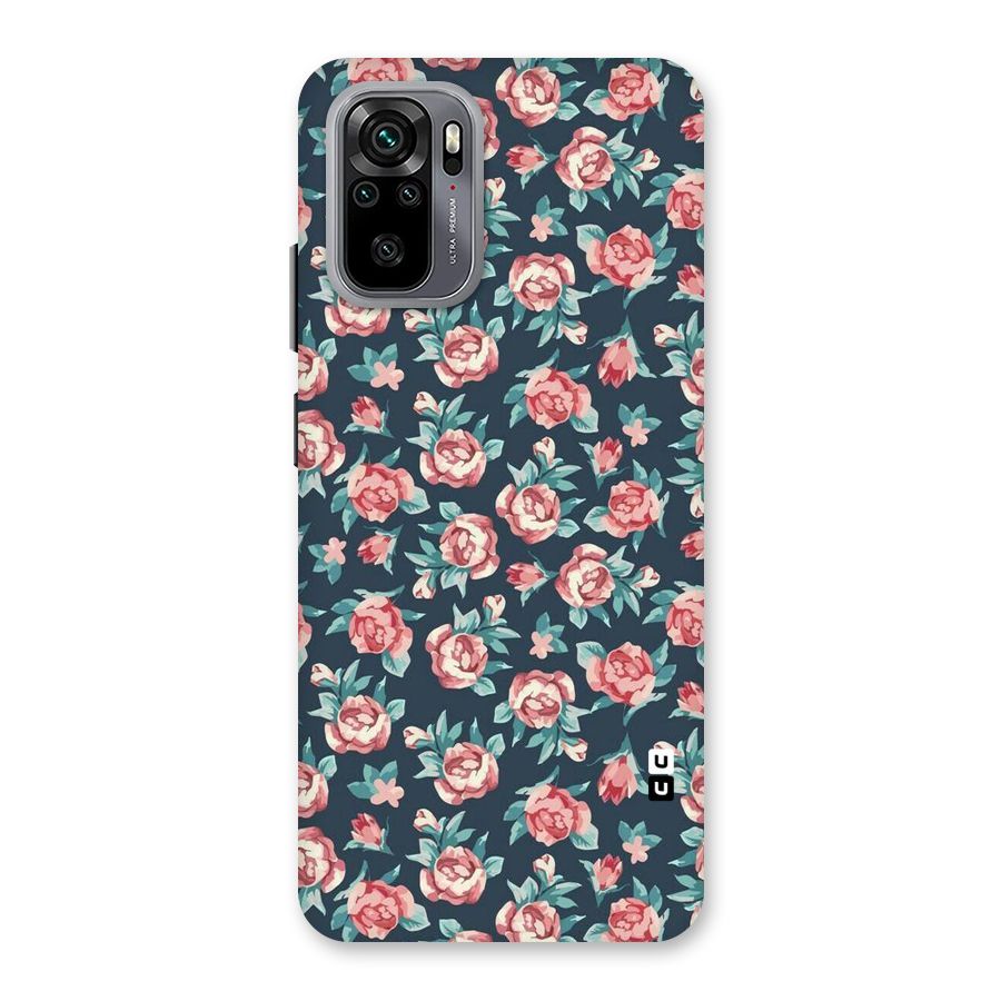 Floral Navy Bloom Back Case for Redmi Note 10