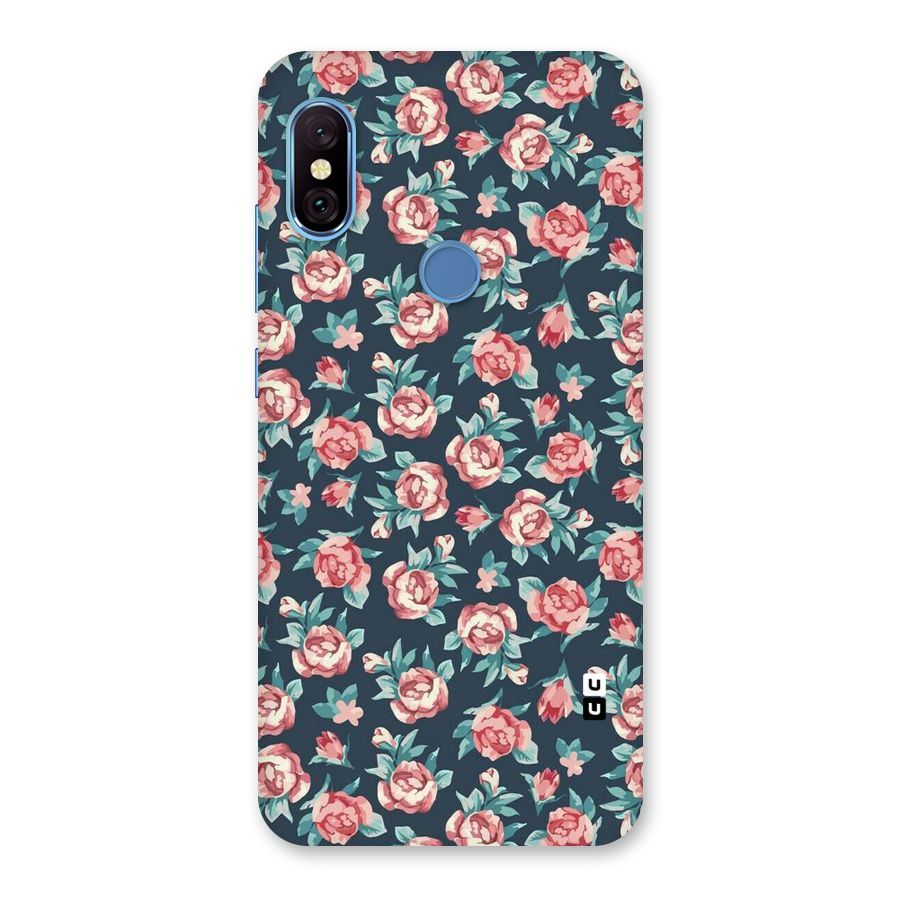Floral Navy Bloom Back Case for Redmi Note 6 Pro