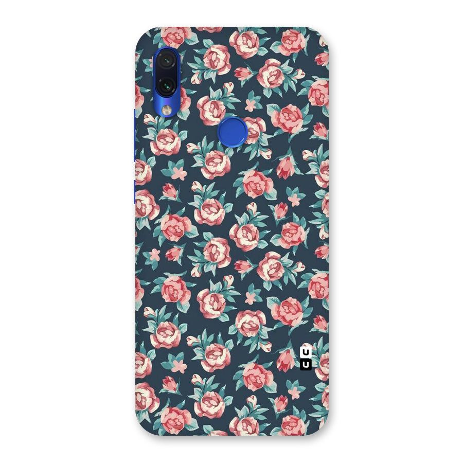Floral Navy Bloom Back Case for Redmi Note 7