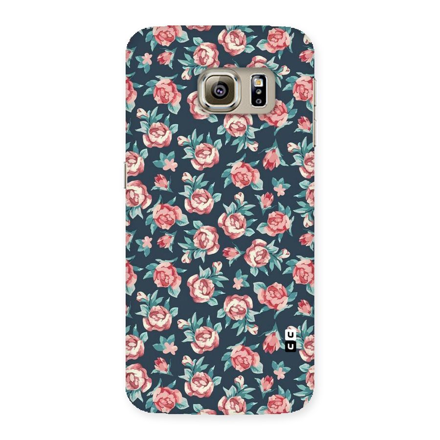 Floral Navy Bloom Back Case for Samsung Galaxy S6 Edge