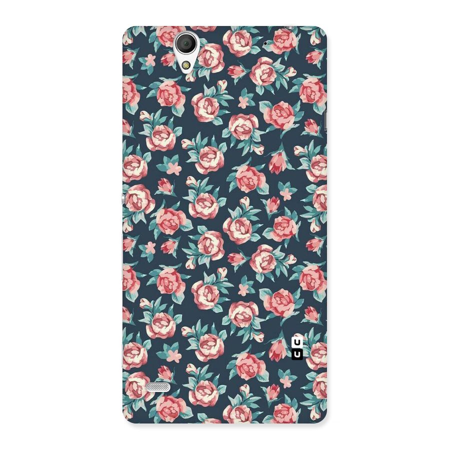 Floral Navy Bloom Back Case for Sony Xperia C4