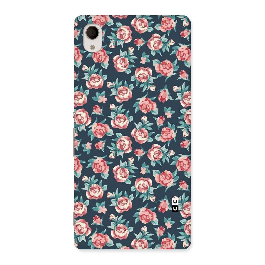 Floral Navy Bloom Back Case for Sony Xperia M4