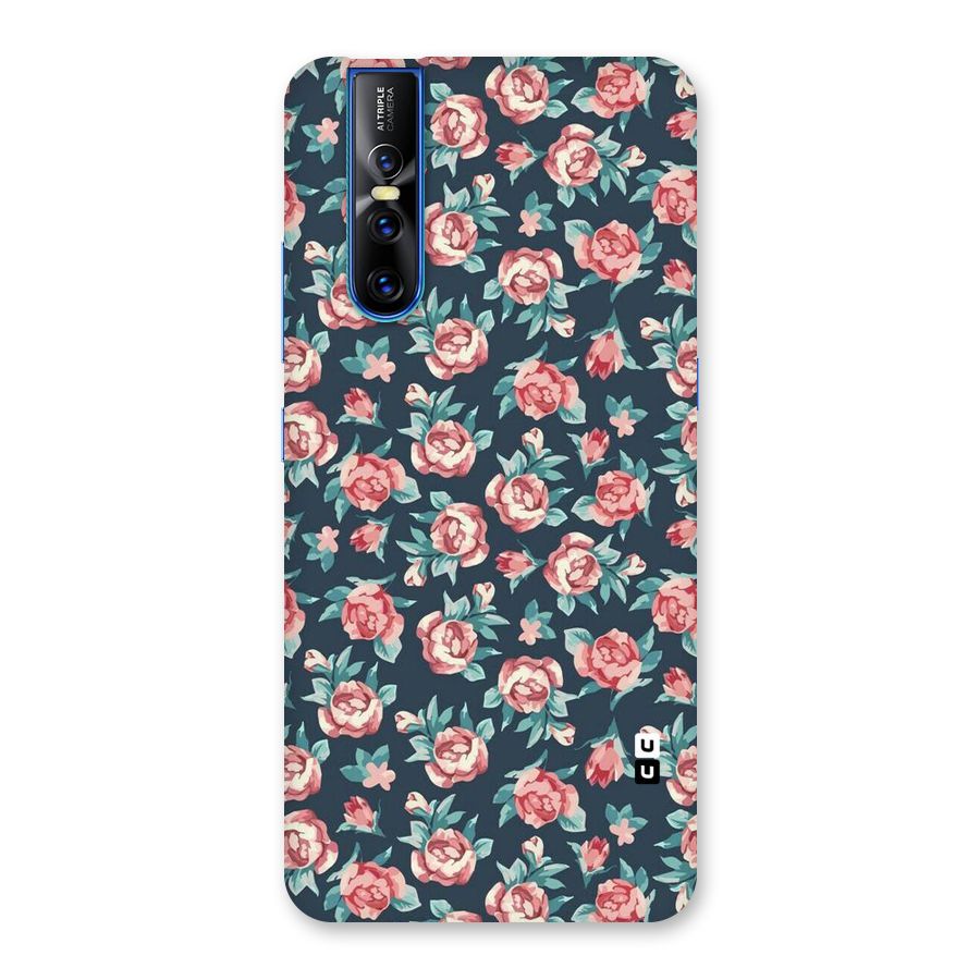 Floral Navy Bloom Back Case for Vivo V15 Pro