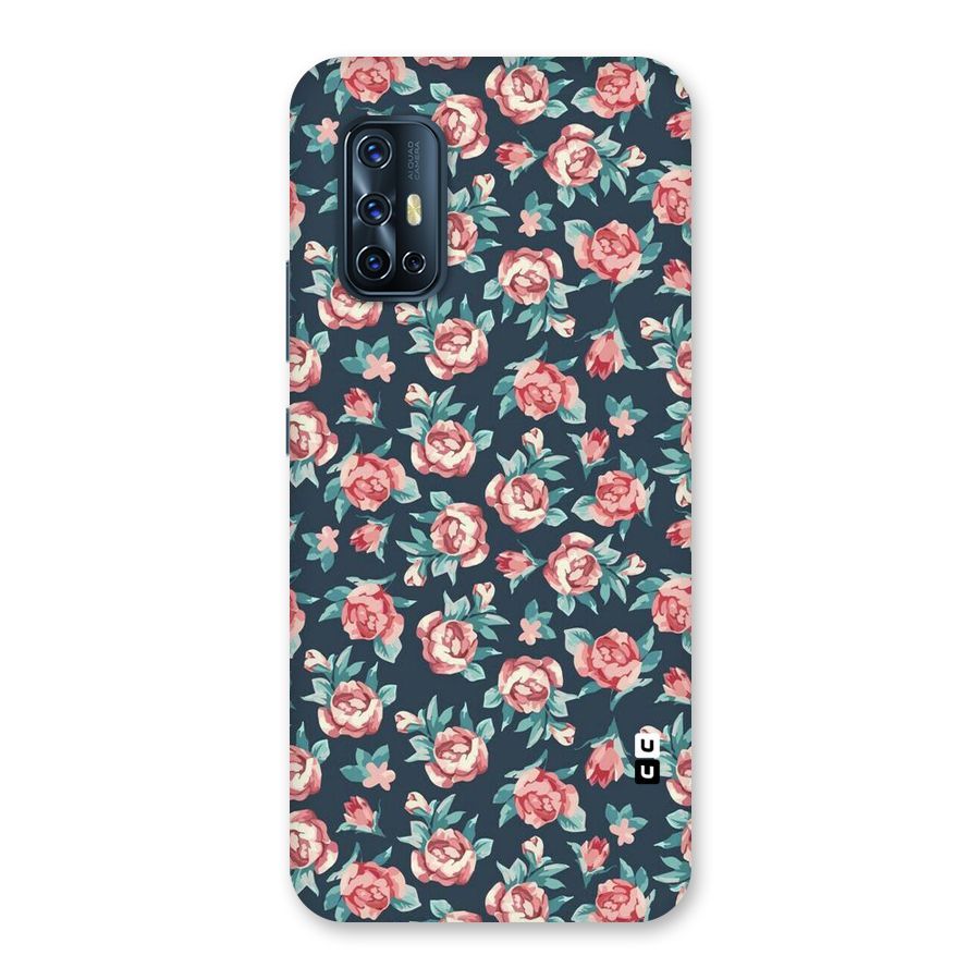 Floral Navy Bloom Back Case for Vivo V17