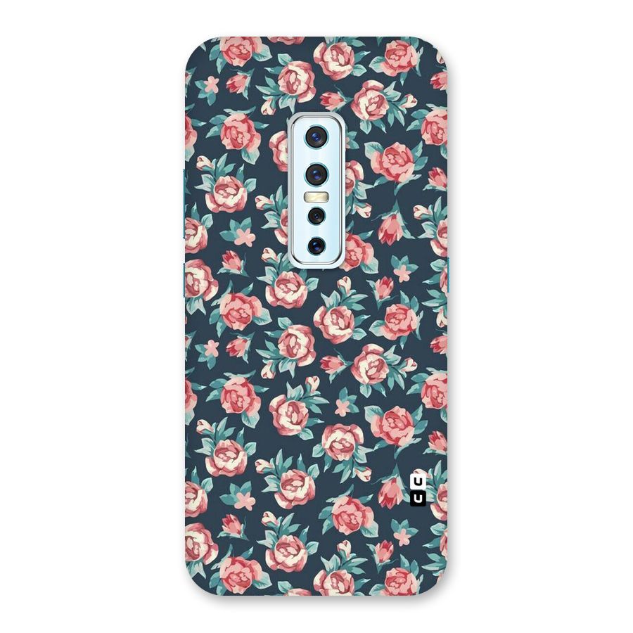 Floral Navy Bloom Back Case for Vivo V17 Pro