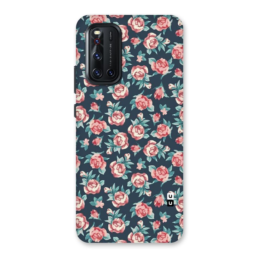 Floral Navy Bloom Back Case for Vivo V19