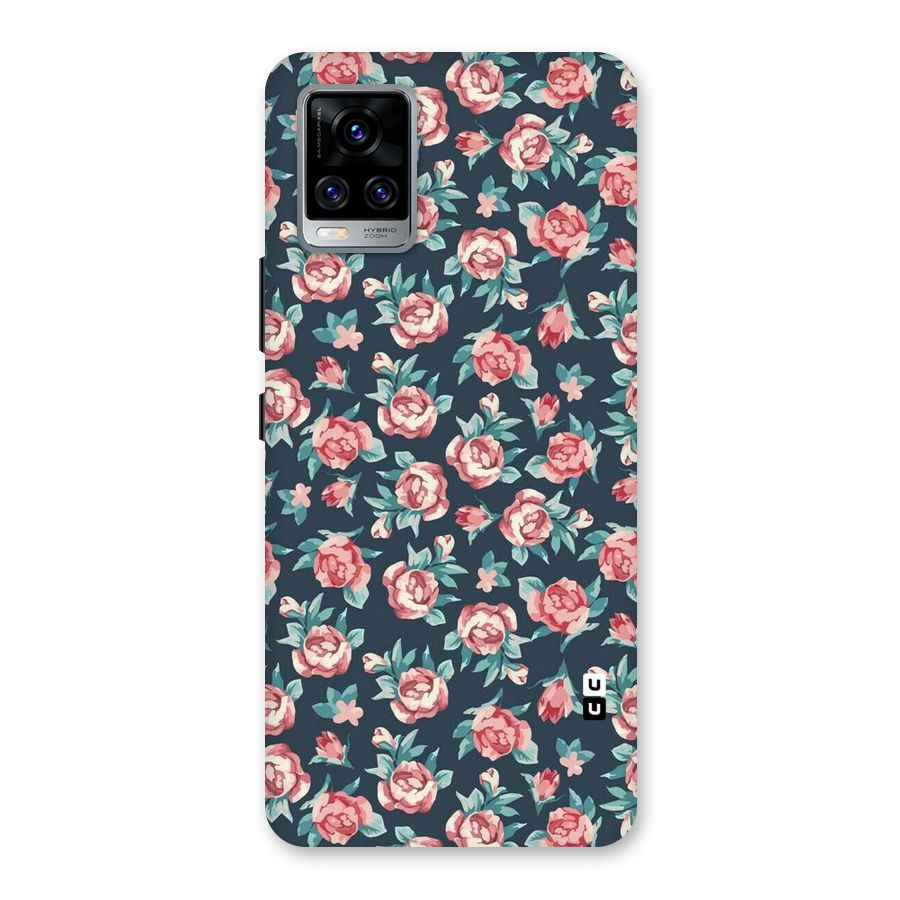 Floral Navy Bloom Back Case for Vivo V20 Pro