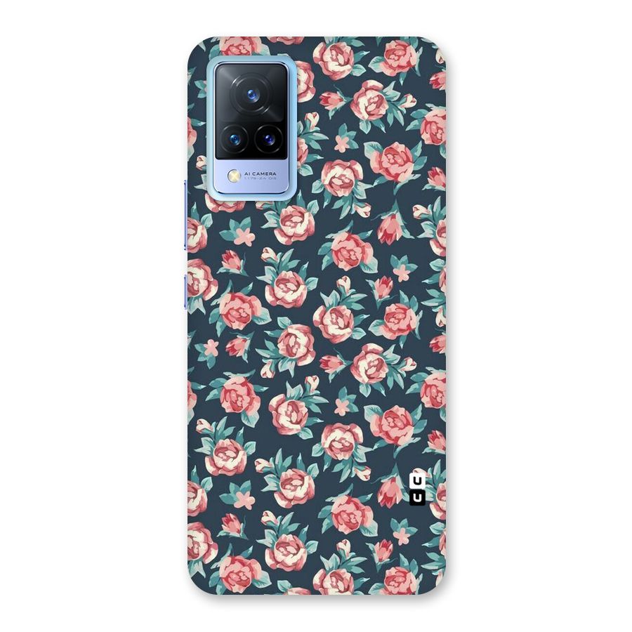 Floral Navy Bloom Back Case for Vivo V21 5G