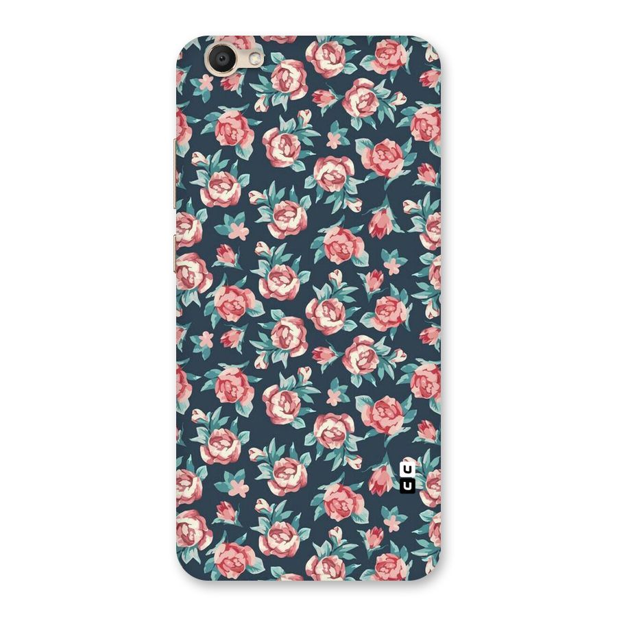 Floral Navy Bloom Back Case for Vivo V5