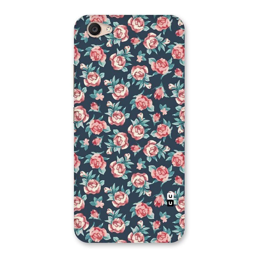 Floral Navy Bloom Back Case for Vivo V5 Plus