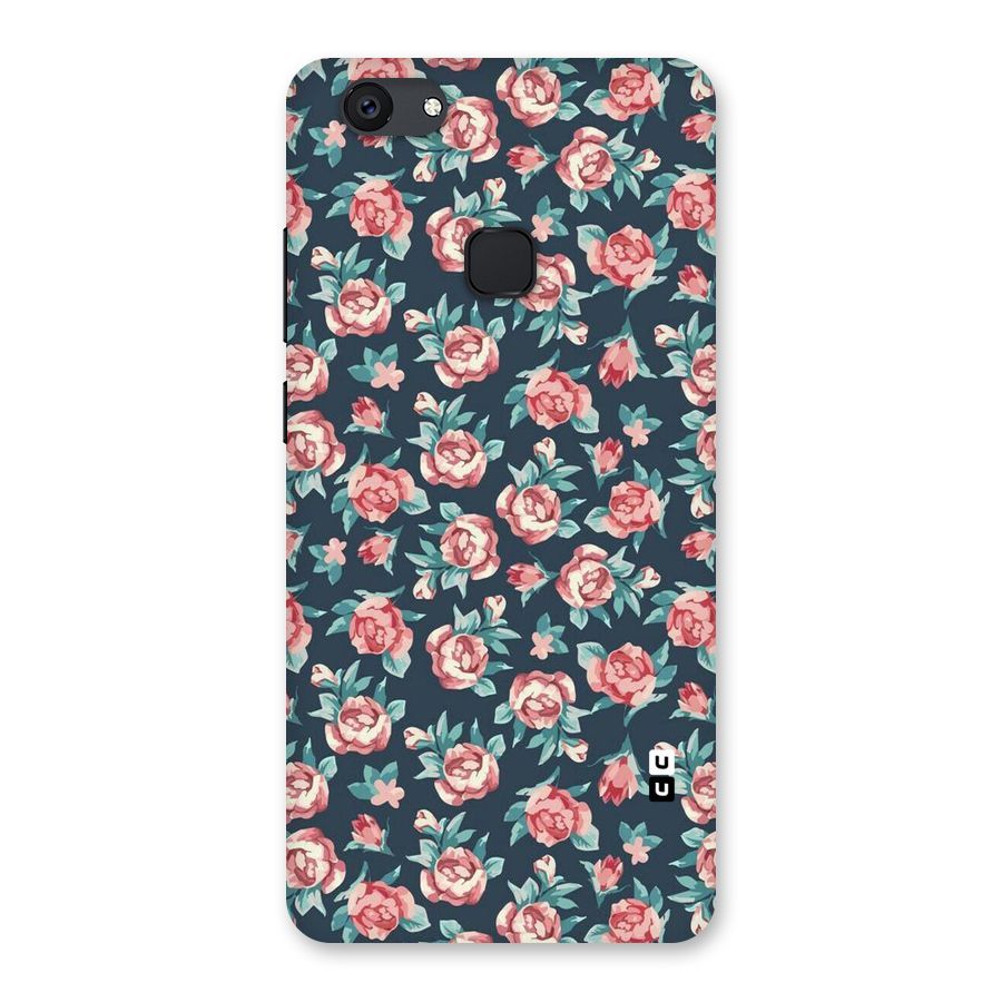 Floral Navy Bloom Back Case for Vivo V7 Plus