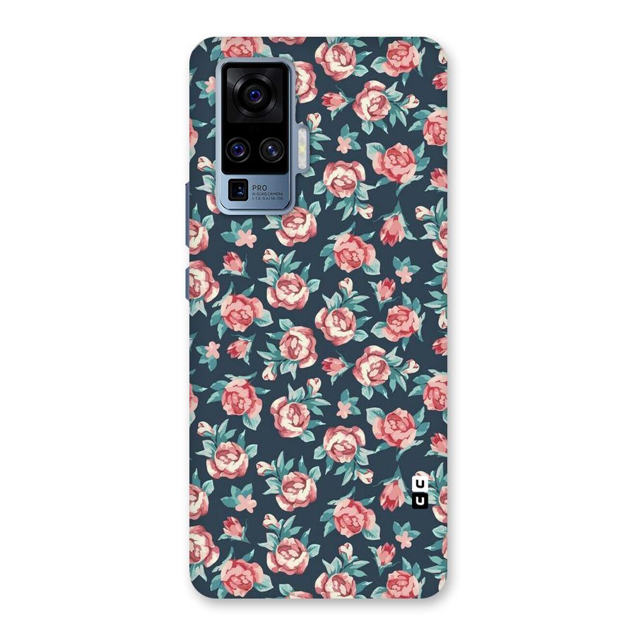 Floral Navy Bloom Back Case for Vivo X50 Pro